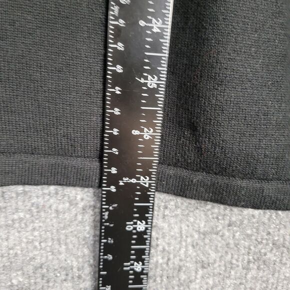 QUACKER FACTORY Black Sequin Christmas Poinsettia Holiday Novelty Sweater XS - Picture 9 of 12